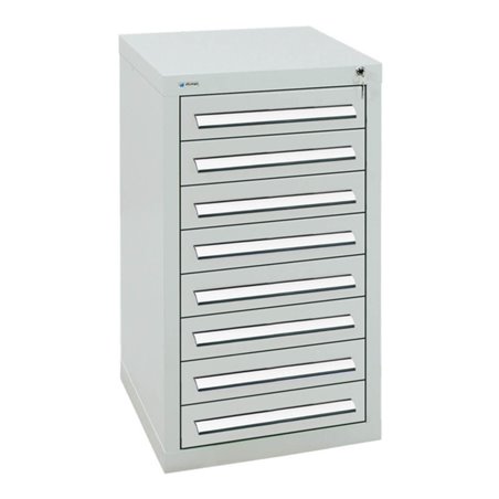 Stumpf Schubladenschrank Serie T-100/35-1, 8 Schubladen lichtgrau (8x100mm)