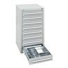 Stumpf Schubladenschrank Serie T-100/35-1, 8 Schubladen lichtgrau (8x100mm)