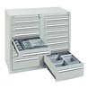 Stumpf Schubladenschrank Serie T-100/35-2, 14 Schubladen lichtgrau (12x100, 2x200mm)