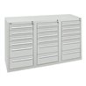 Stumpf Schubladenschrank Serie T-100/35-3, 18 Schubladen lichtgrau (12x100, 6x200mm)