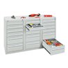 Stumpf Schubladenschrank Serie T-100/35-3, 18 Schubladen lichtgrau (12x100, 6x200mm)