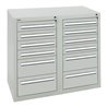 Stumpf Schubladenschrank Serie T-100/35-2, 12 Schubladen lichtgrau (8x100, 4x200mm)