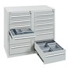 Stumpf Schubladenschrank Serie T-100/35-2, 12 Schubladen lichtgrau (8x100, 4x200mm)
