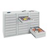 Stumpf Schubladenschrank Serie T-100/35-3, 21 Schubladen lichtgrau (18x100, 3x200mm)