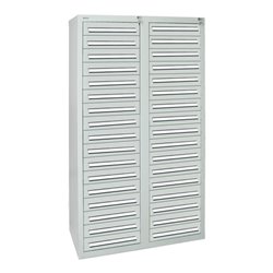 Stumpf Schubladenschrank Serie T-100/35-4, 34 Schubladen lichtgrau (34x100mm)