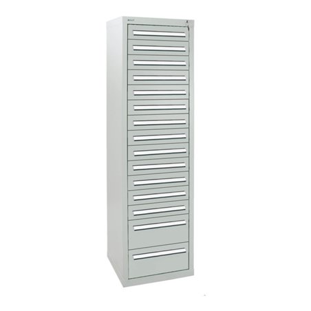 Stumpf Schubladenschrank Serie T-100/35-5, 15 Schubladen lichtgrau (13x100, 2x200mm)