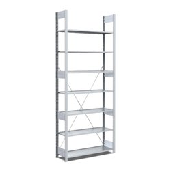 Bito Fachbodenregal / Archivregal Typ:EL L808xH2500xT324 mm, Grundfeld 70 kg glanzverzinkt