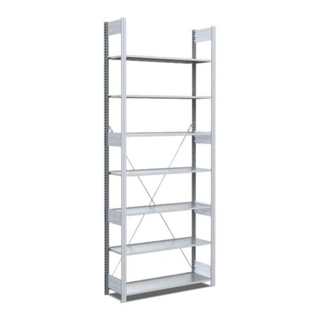 Bito Fachbodenregal / Archivregal Typ:EL L808xH2500xT324 mm, Grundfeld 70 kg glanzverzinkt