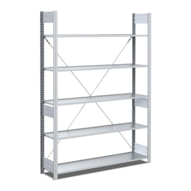 Bito Fachbodenregal / Archivregal Typ:EL L1008xH1850xT324 mm, Grundfeld 70 kg glanzverzinkt