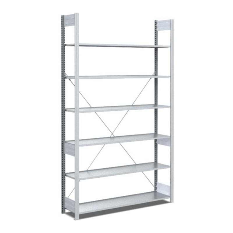 Bito Fachbodenregal / Archivregal Typ:EL L1008xH2200xT324 mm, Grundfeld 70 kg glanzverzinkt