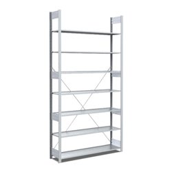 Bito Fachbodenregal / Archivregal Typ:EL L1058xH2500xT324 mm, Grundfeld 70 kg glanzverzinkt