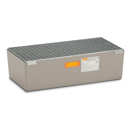 CEMO Auffangwanne 65 Liter mit Zulassung verzinktes Stahlgitterrost