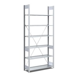 Bito Fachbodenregal / Archivregal Typ:EL L808xH2200xT324 mm, Grundfeld 70 kg glanzverzinkt