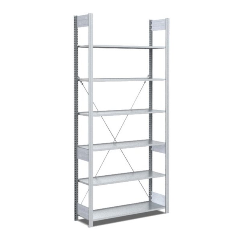 Bito Fachbodenregal / Archivregal Typ:EL L808xH2200xT324 mm, Grundfeld 70 kg glanzverzinkt