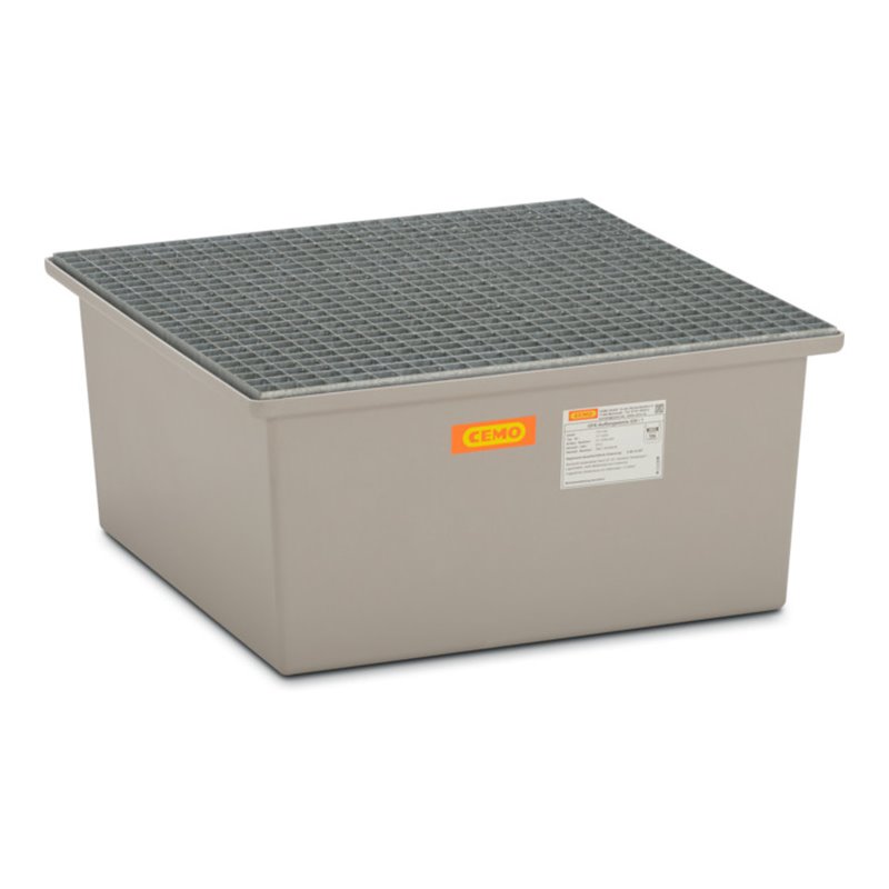 CEMO Auffangwanne 220/1 mit Zulassung verzinktes Stahlgitterrost