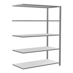 Schulte Anbauregal Büro-Steckregal MULTplus150 1800 x 1300 x 600 mm 5 Fachböden Längenriegel verzinkt ohne Mittelanschlag