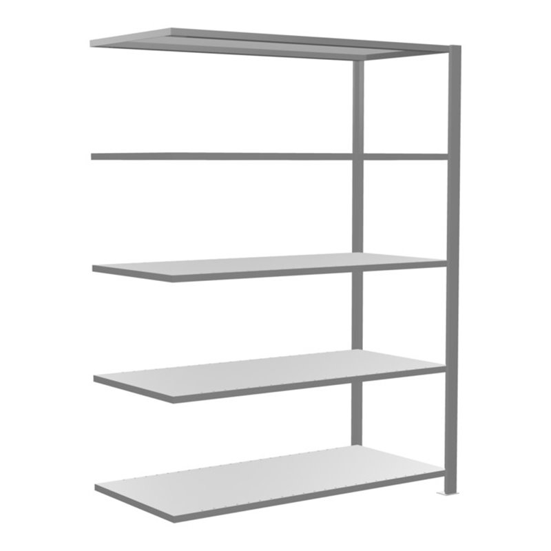 Schulte Anbauregal Büro-Steckregal MULTplus150 1800 x 1300 x 600 mm 5 Fachböden Längenriegel verzinkt ohne Mittelanschlag