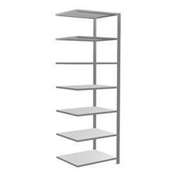 Schulte Anbauregal Büro-Steckregal MULTplus150 2300 x 750 x 600 mm 7 Fachböden Längenriegel verzinkt ohne Mittelanschlag