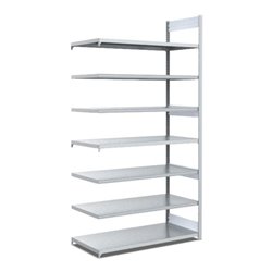 Bito Fachbodenregal / Archivregal zweiseitige Nutzung L1008xH2500xT624 mm, Anbaufeld 100 kg