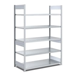 Bito Fachbodenregal / Archivregal zweiseitige Nutzung L1058xH1850xT624 mm, Grundfeld 100 kg