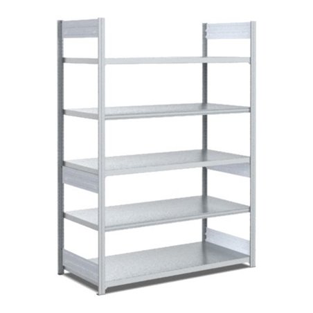 Bito Fachbodenregal / Archivregal zweiseitige Nutzung L1058xH1850xT624 mm, Grundfeld 100 kg