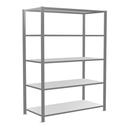 Schulte Grundregal Büro-Steckregal MULTplus150 1800 x 1300 x 600 mm 5 Fachböden Längenriegel verzinkt ohne Mittelanschlag