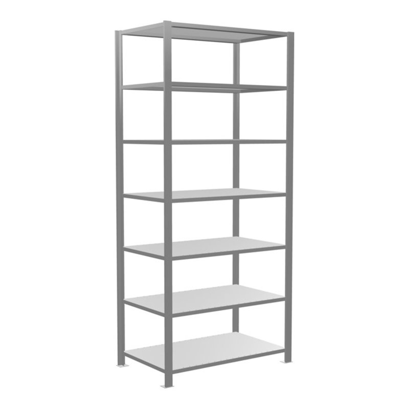 Schulte Grundregal Büro-Steckregal MULTplus150 2300 x 1000 x 600 mm 7 Fachböden Längenriegel verzinkt ohne Mittelanschlag