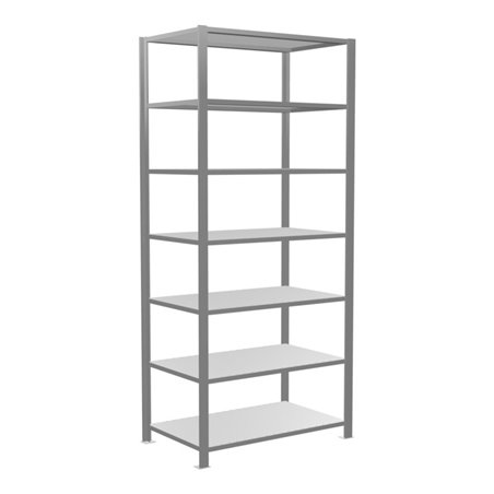 Schulte Grundregal Büro-Steckregal MULTplus150 2300 x 1000 x 600 mm 7 Fachböden Längenriegel verzinkt ohne Mittelanschlag