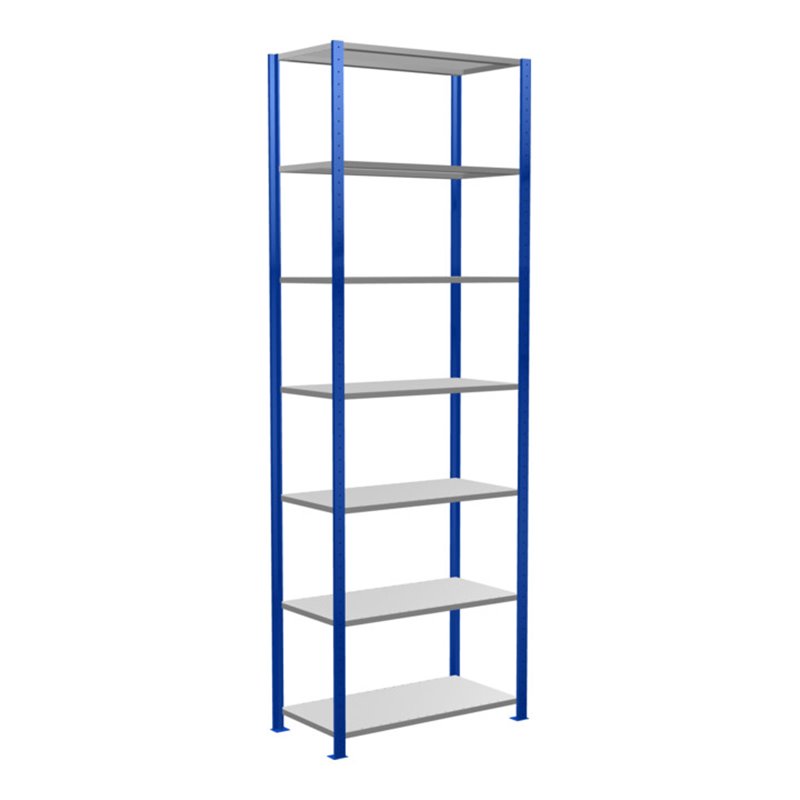 Schulte Grundregal Steckregal MULTIplus150 3000 x 1000 x 500 mm 7 Fachböden Kreuzstrebe RAL 5010/verzinkt