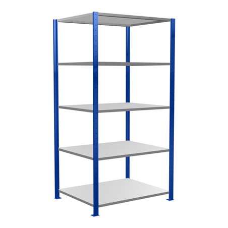 Schulte Grundregal Steckregal MULTIplus150 2000 x 1000 x 800 mm 5 Fachböden Kreuzstrebe RAL 5010/verzinkt