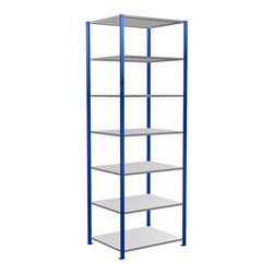 Schulte Grundregal Steckregal MULTIplus150 3000 x 1000 x 800 mm 7 Fachböden Kreuzstrebe RAL 5010/verzinkt