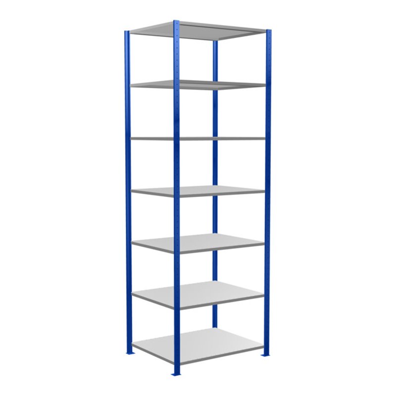 Schulte Grundregal Steckregal MULTIplus150 3000 x 1000 x 800 mm 7 Fachböden Kreuzstrebe RAL 5010/verzinkt