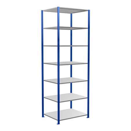 Schulte Grundregal Steckregal MULTIplus150 3000 x 1000 x 800 mm 7 Fachböden Kreuzstrebe RAL 5010/verzinkt
