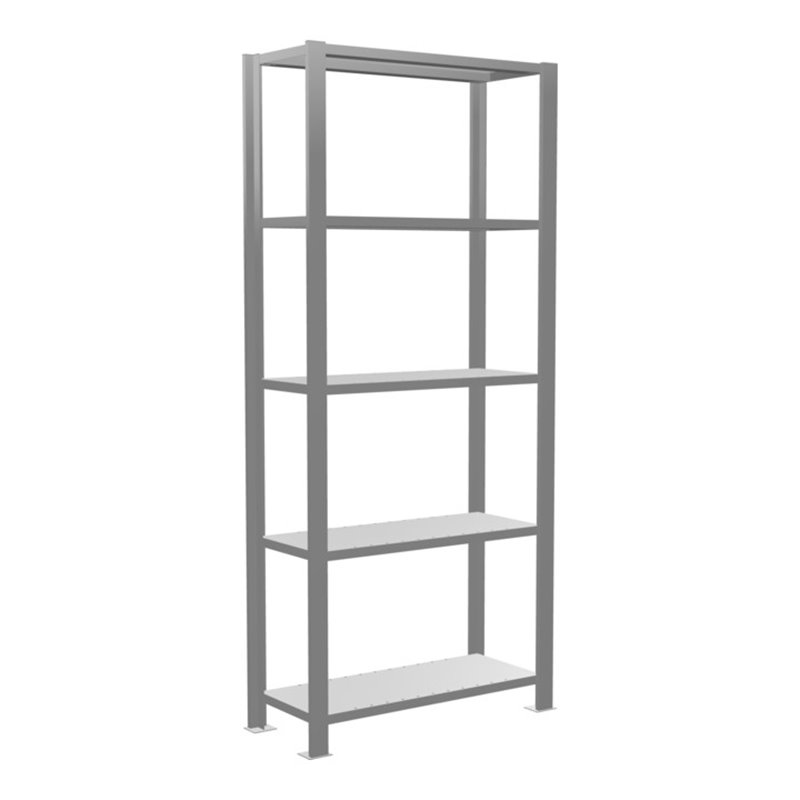 Schulte Grundregal Büro-Steckregal MULTIplus85 1800 x 750 x 300 mm 5 Fachböden Kreuzstrebe verzinkt mit Anschlagleiste