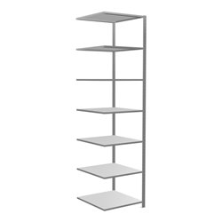 Schulte Anbauregal Steckregal MULTIplus150 3000 x 750 x 800 mm 7 Fachböden Kreuzstrebe verzinkt