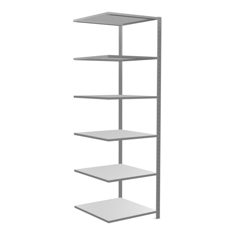 Schulte Anbauregal Steckregal MULTIplus150 2500 x 750 x 800 mm 6 Fachböden Kreuzstrebe verzinkt