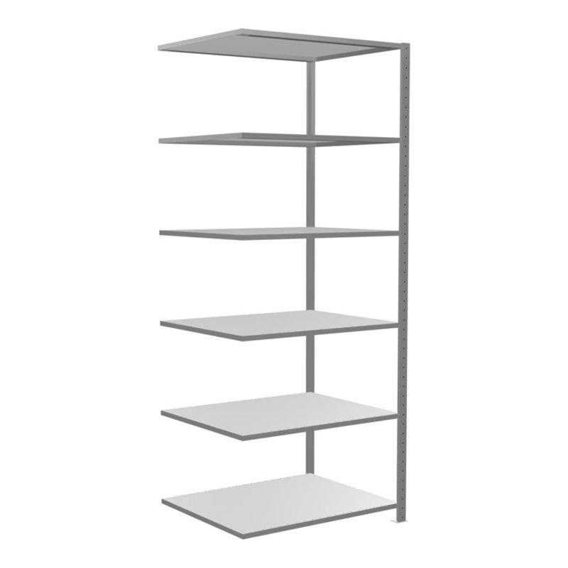 Schulte Anbauregal Steckregal MULTIplus150 2500 x 1000 x 800 mm 6 Fachböden Kreuzstrebe verzinkt