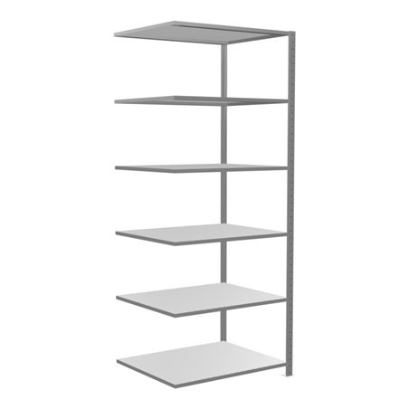 Schulte Anbauregal Steckregal MULTIplus150 2500 x 1000 x 800 mm 6 Fachböden Kreuzstrebe verzinkt