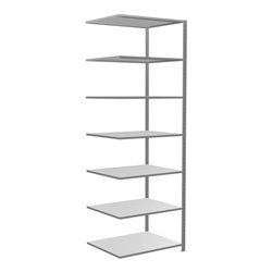 Schulte Anbauregal Steckregal MULTIplus150 3000 x 1000 x 800 mm 7 Fachböden Kreuzstrebe verzinkt