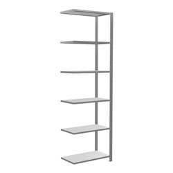 Schulte Anbauregal Steckregal MULTIplus150 2500 x 750 x 400 mm 6 Fachböden Kreuzstrebe verzinkt