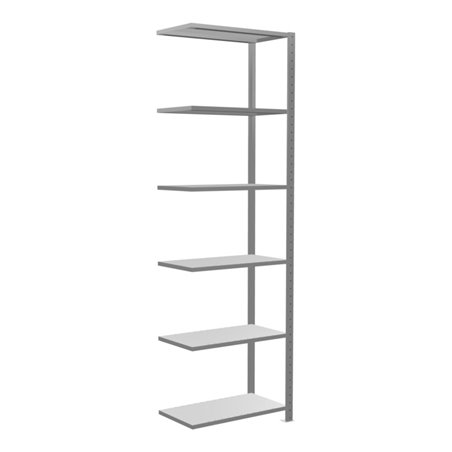 Schulte Anbauregal Steckregal MULTIplus150 2500 x 750 x 400 mm 6 Fachböden Kreuzstrebe verzinkt