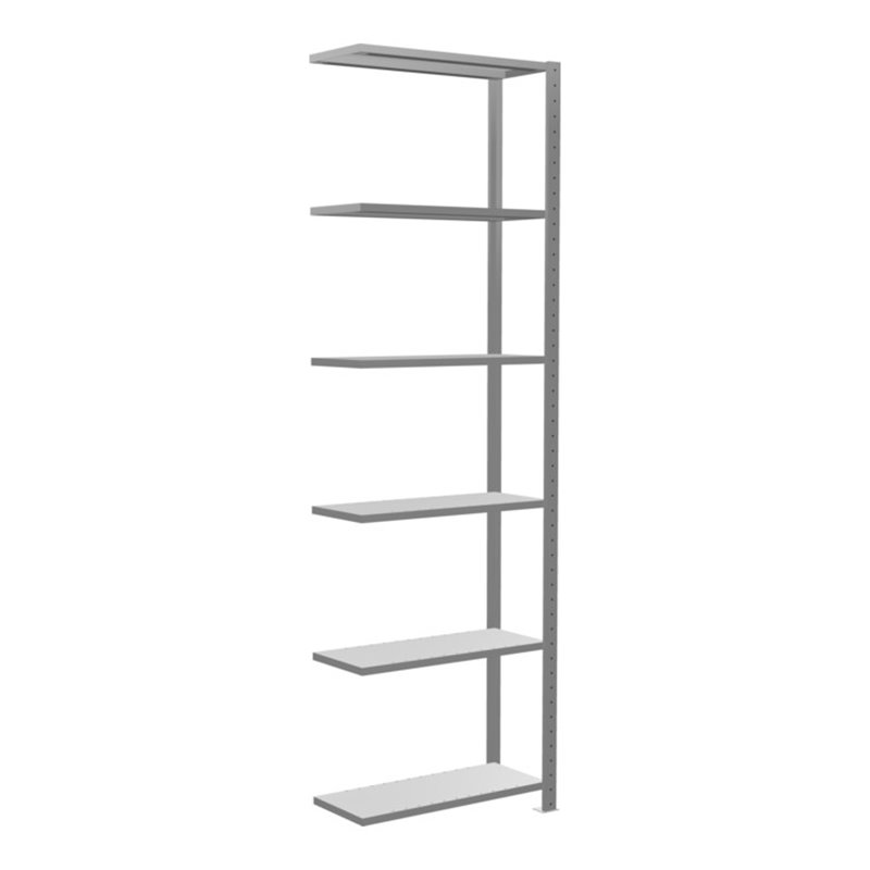 Schulte Anbauregal Steckregal MULTIplus150 2500 x 750 x 300 mm 6 Fachböden Kreuzstrebe verzinkt