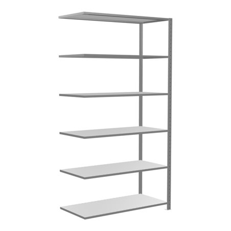 Schulte Anbauregal Steckregal MULTIplus150 2500 x 1300 x 600 mm 6 Fachböden Kreuzstrebe verzinkt