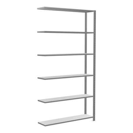 Schulte Anbauregal Steckregal MULTIplus150 2500 x 1300 x 300 mm 6 Fachböden Kreuzstrebe verzinkt