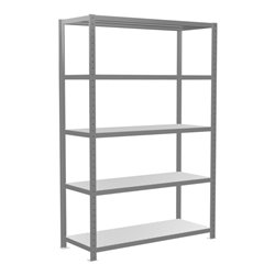 Schulte Grundregal Steckregal MULTIplus250 2000 x 1300 x 500 mm 5 Fachböden Kreuzstrebe verzinkt