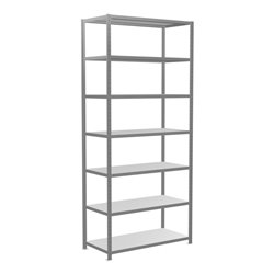 Schulte Grundregal Steckregal MULTIplus250 3000 x 1300 x 600 mm 7 Fachböden Kreuzstrebe verzinkt