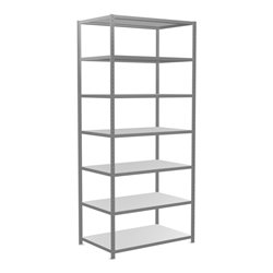 Schulte Grundregal Steckregal MULTIplus250 3000 x 1300 x 800 mm 7 Fachböden Kreuzstrebe verzinkt