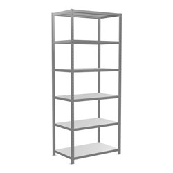 Schulte Grundregal Steckregal MULTIplus250 2500 x 1000 x 600 mm 6 Fachböden Kreuzstrebe verzinkt