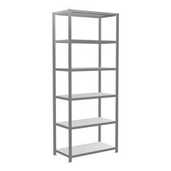 Schulte Grundregal Steckregal MULTIplus250 2500 x 1000 x 500 mm 6 Fachböden Kreuzstrebe verzinkt