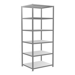 Schulte Grundregal Steckregal MULTIplus250 2500 x 1000 x 800 mm 6 Fachböden Kreuzstrebe verzinkt